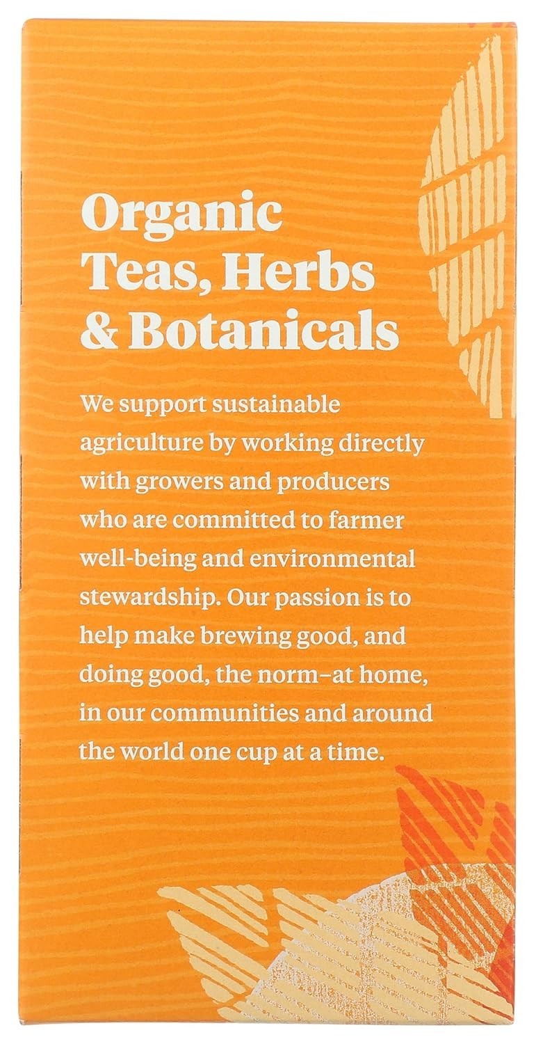 Decaf Organic Ginger Peach Black Tea Bags – Refreshing 20 Count for Anytime