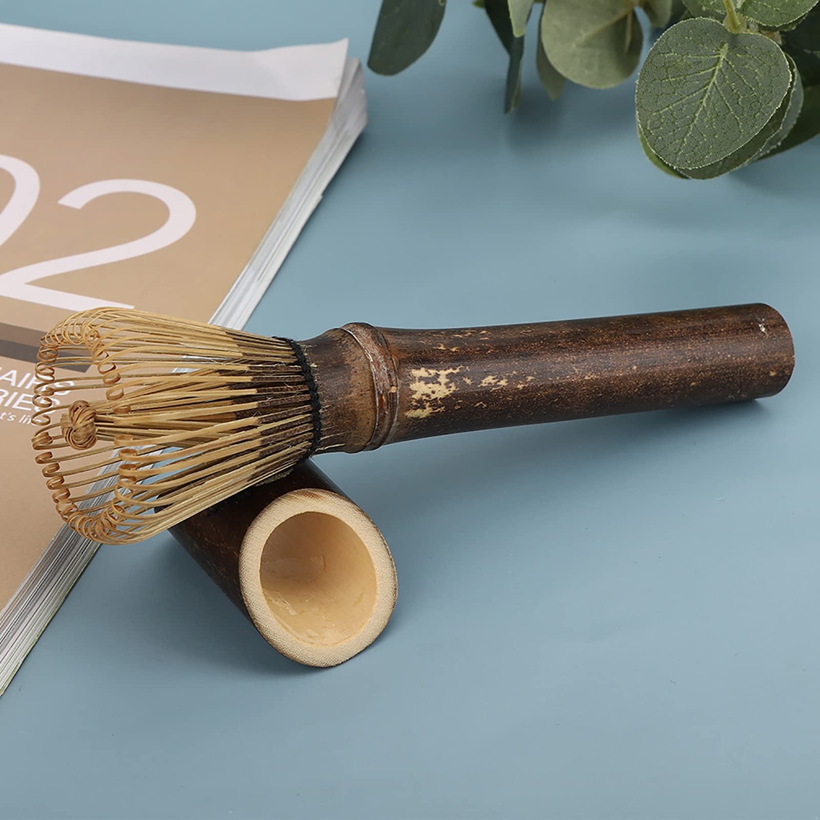 Matcha Whisk Set,Long Handle Bamboo Matcha Whisk,Traditional Natural Bamboo C…