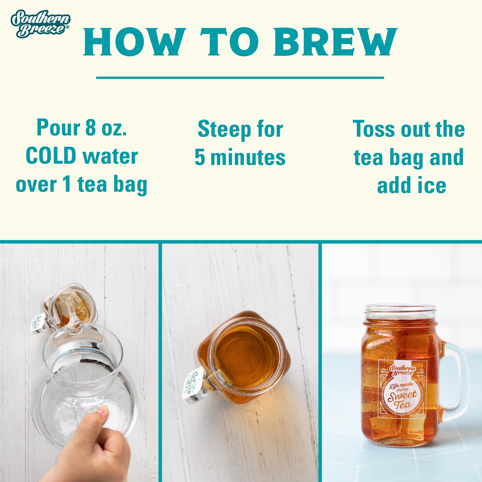 Cold Brew Sweet Tea Tropical Iced Tea with Black Tea and Zero Carbs Zero Suga…