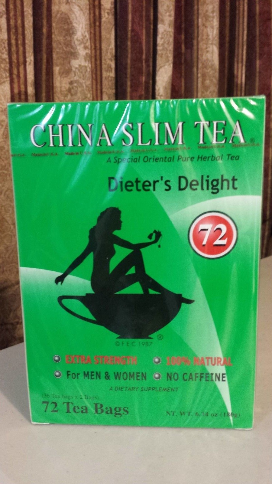 CHINA SLIM TEA DIETER’S DELIGHT 72 TEA BAGS CAN BE 2 X 36 BAGS USA 11/2025