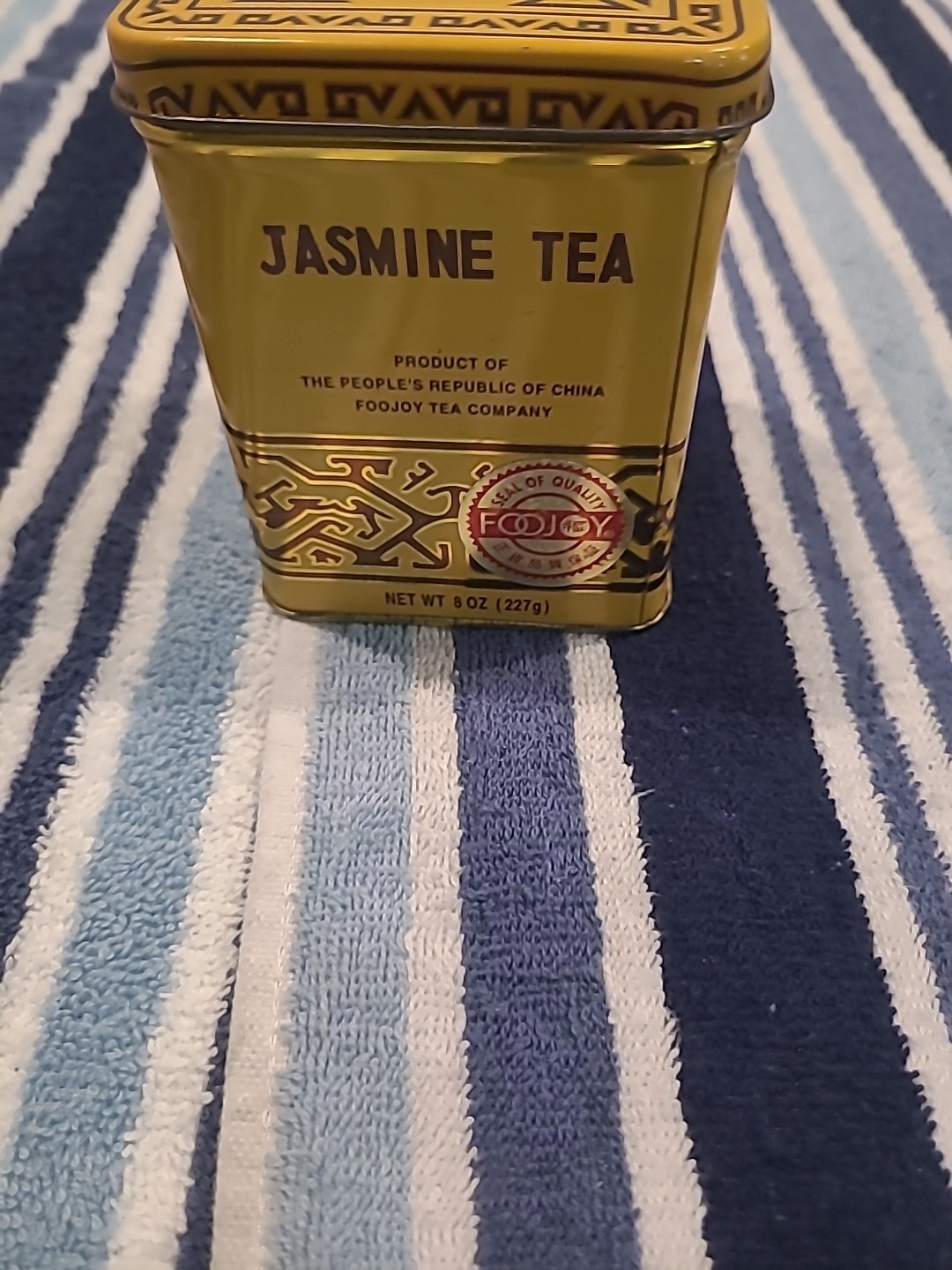Foojoy Jasmine Tea Container with Lid for Loose Leaf Empty