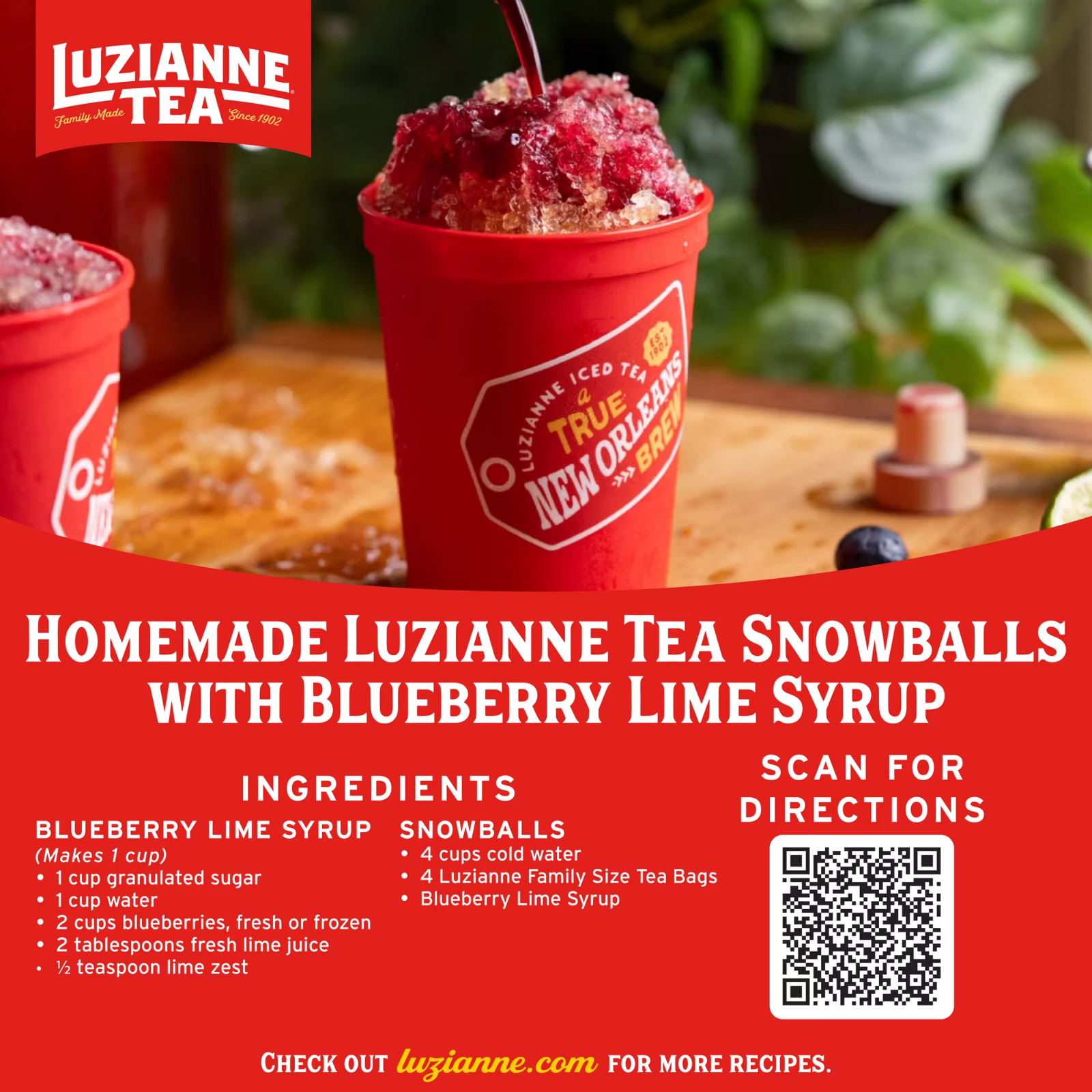 Luzianne Decaffeinated Black Iced Tea Bags, 48 Count FREE SHIPING ND FAST