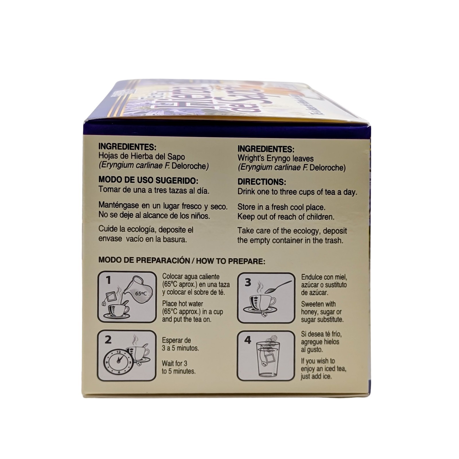 Te de Hierba del Sapo 30 Sobres 100% Natural- Tea 30 Wrights Eryngo tea bags