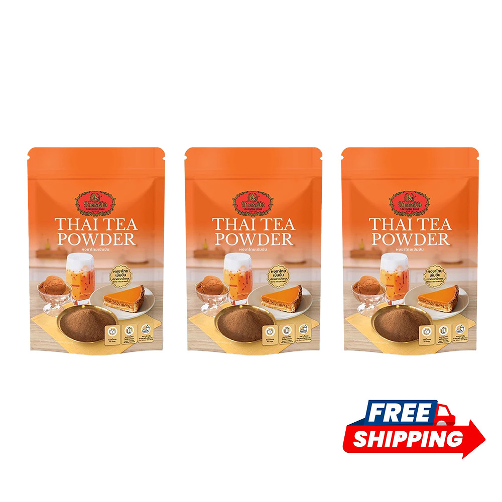 3x ChaTraMue Instant Thai Tea Powder 100g – Instantly Dissolves, No Straining