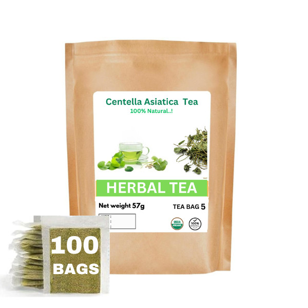 Organic Centella Asiatica Herbal Tea – 100% Pure Premium Quality! 25 – 125 Bag
