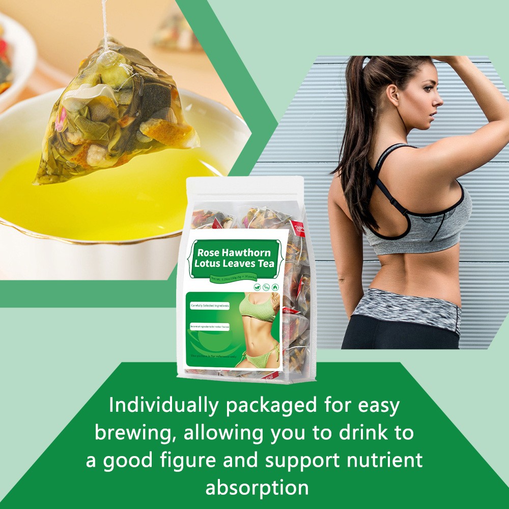 Rose Hawthorn Lotus Leaves Tea Management Healthy Body Shape 30 Packs Unisex