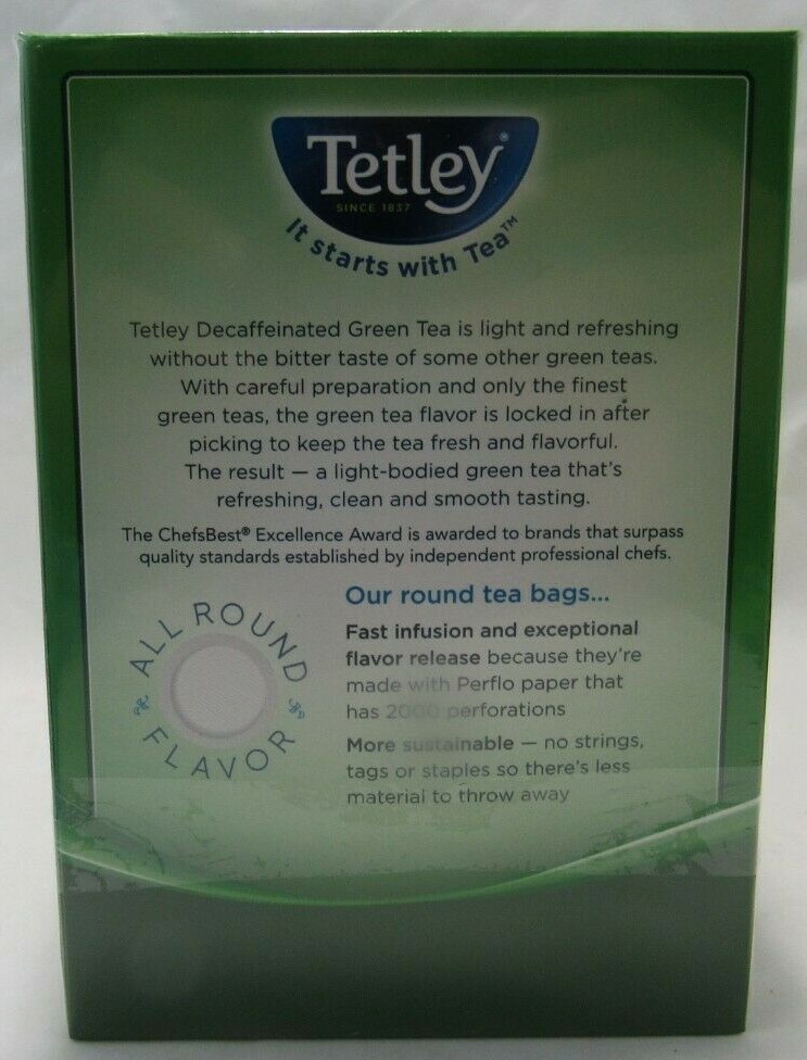 Tetley Decaffeinated Green Tea, 72 Tea Bags
