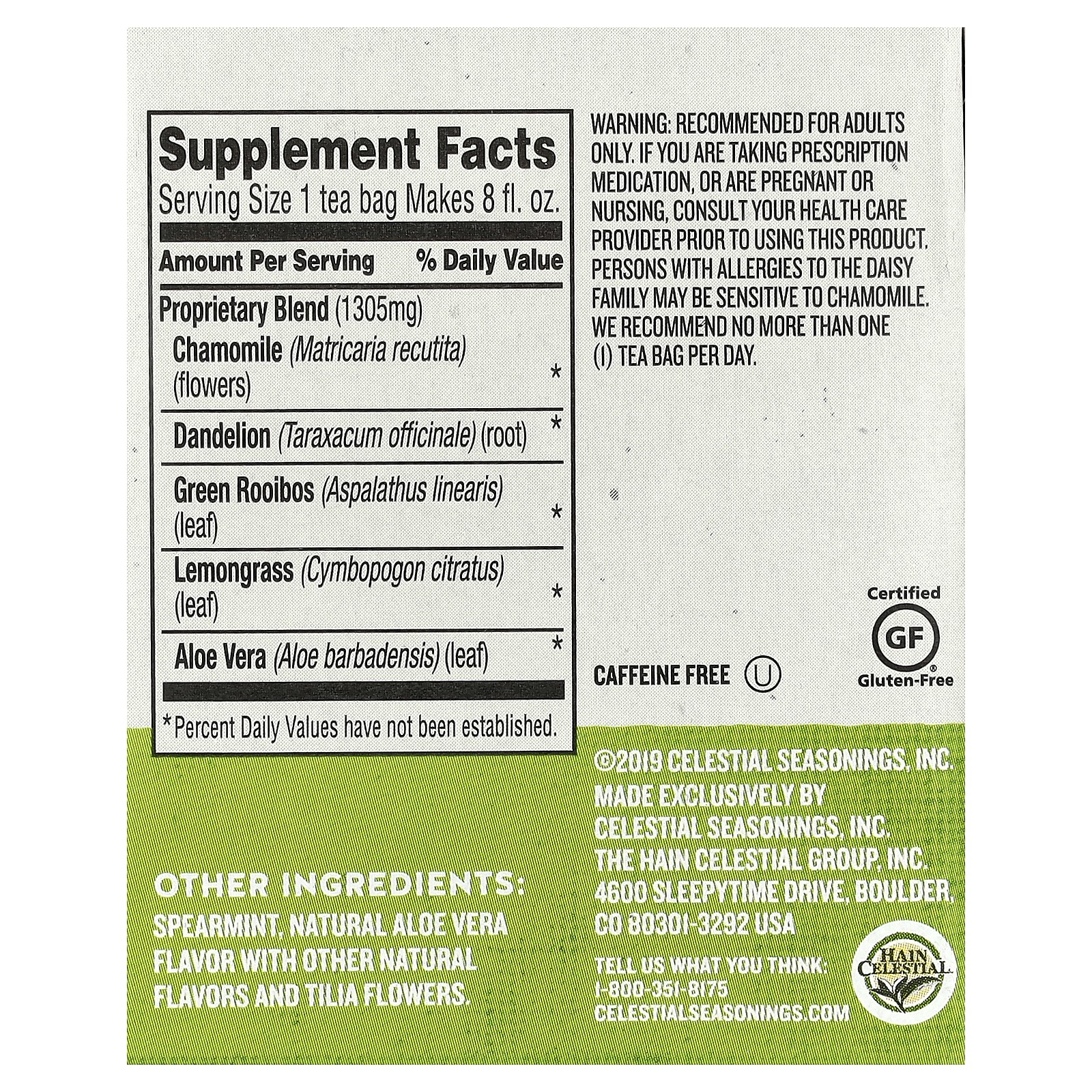 Sleepytime® Detox, Wellness Tea, Caffeine Free, 20 Tea Bags, 1.2 oz (35 g)