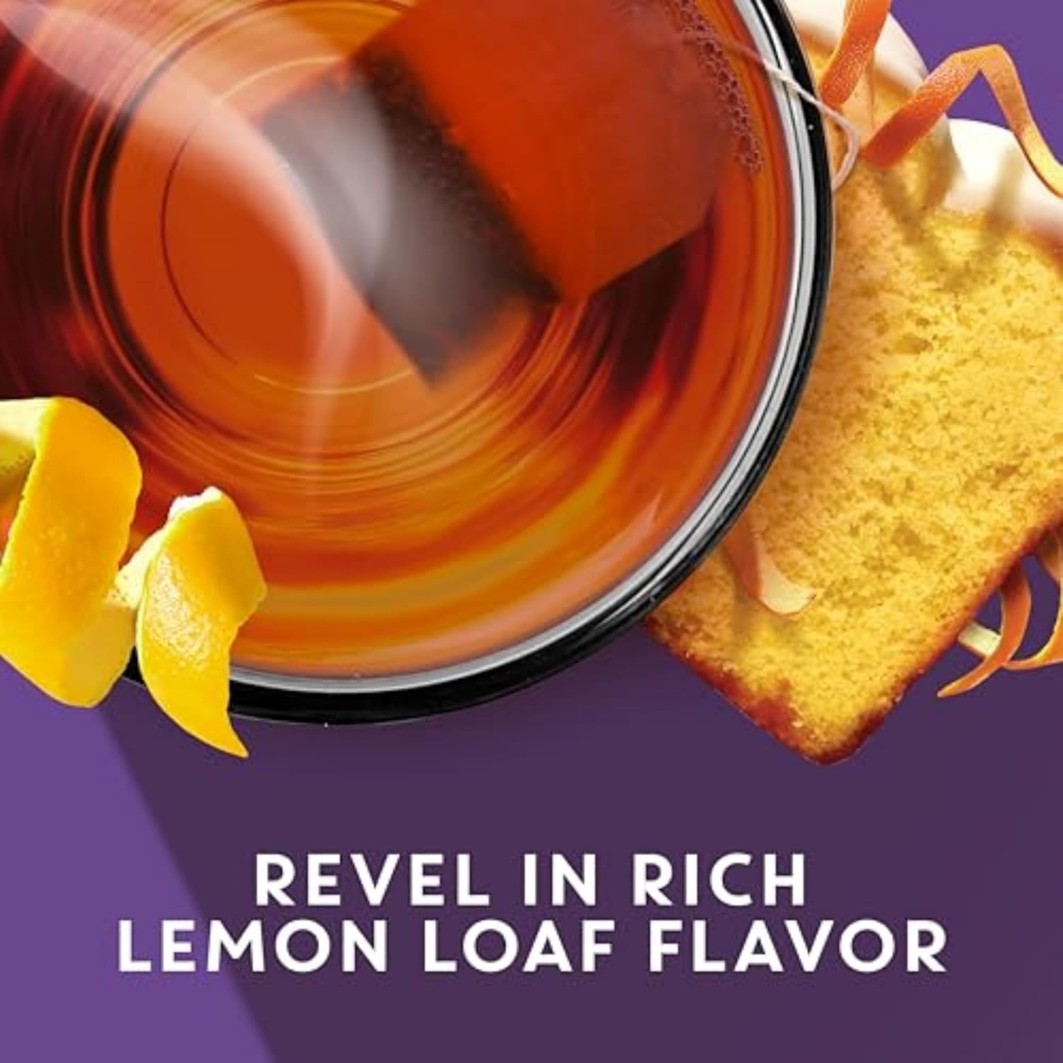 Dessert Delights Glazed Lemon Loaf Herbal Tea Bags, Aromatic Blend, Caffei