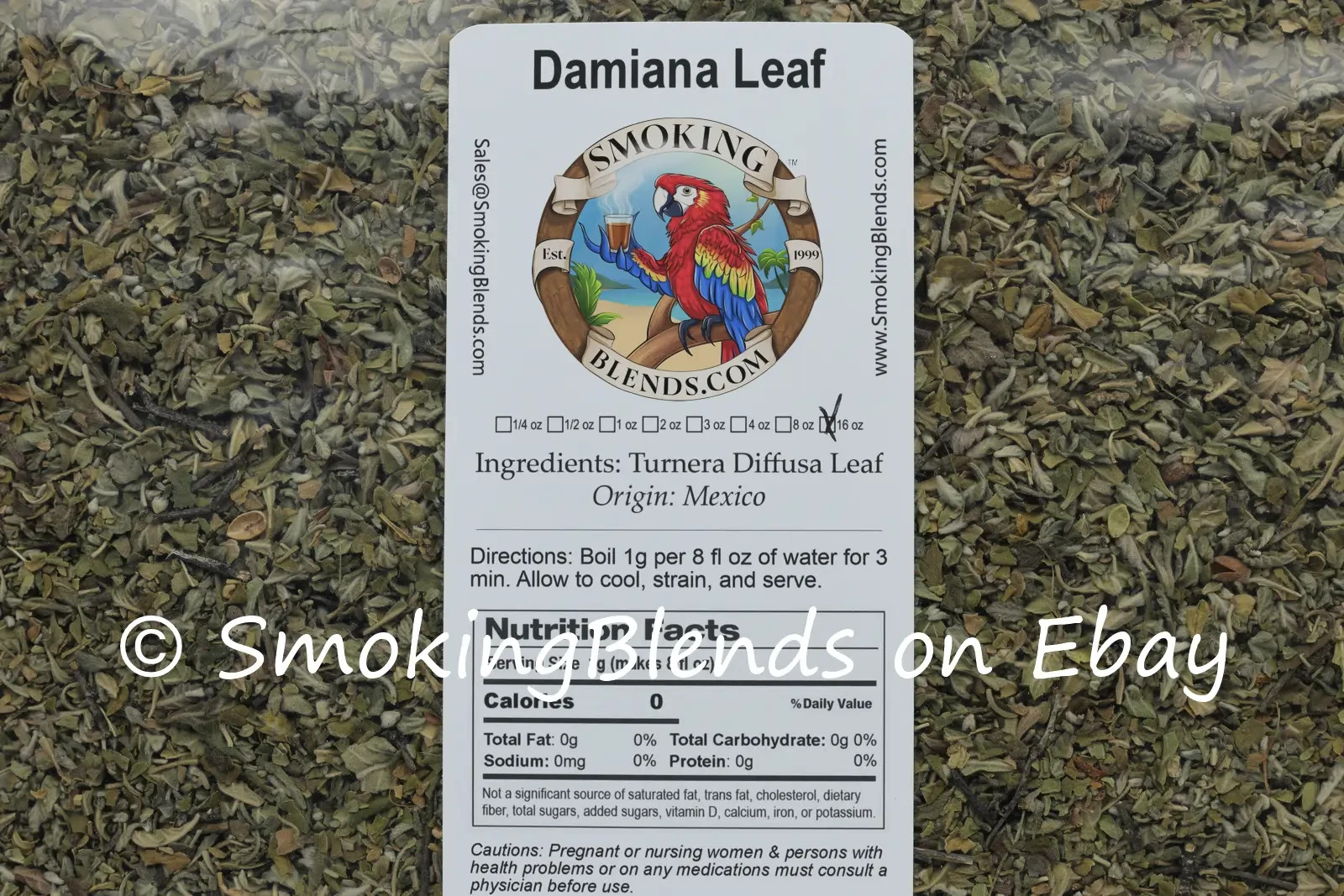 Damiana Leaf (Turnera Diffusa) Bulk | 4 oz, 8oz, 1 lb, 5 lb, 10 lb, 20 lb, 40 lb