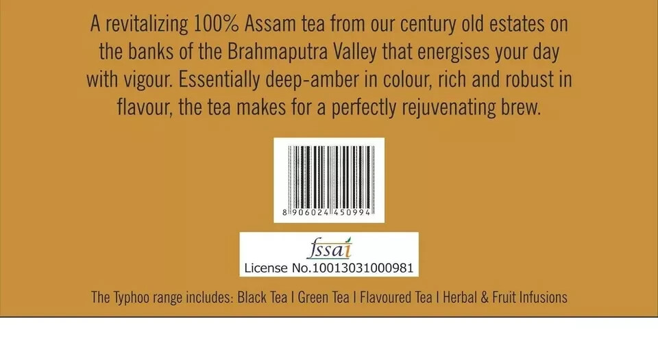 Ty-phoo Classic Assam Tea, 100 Tea Bags, 1.8 Grams Free Shipping World Wide