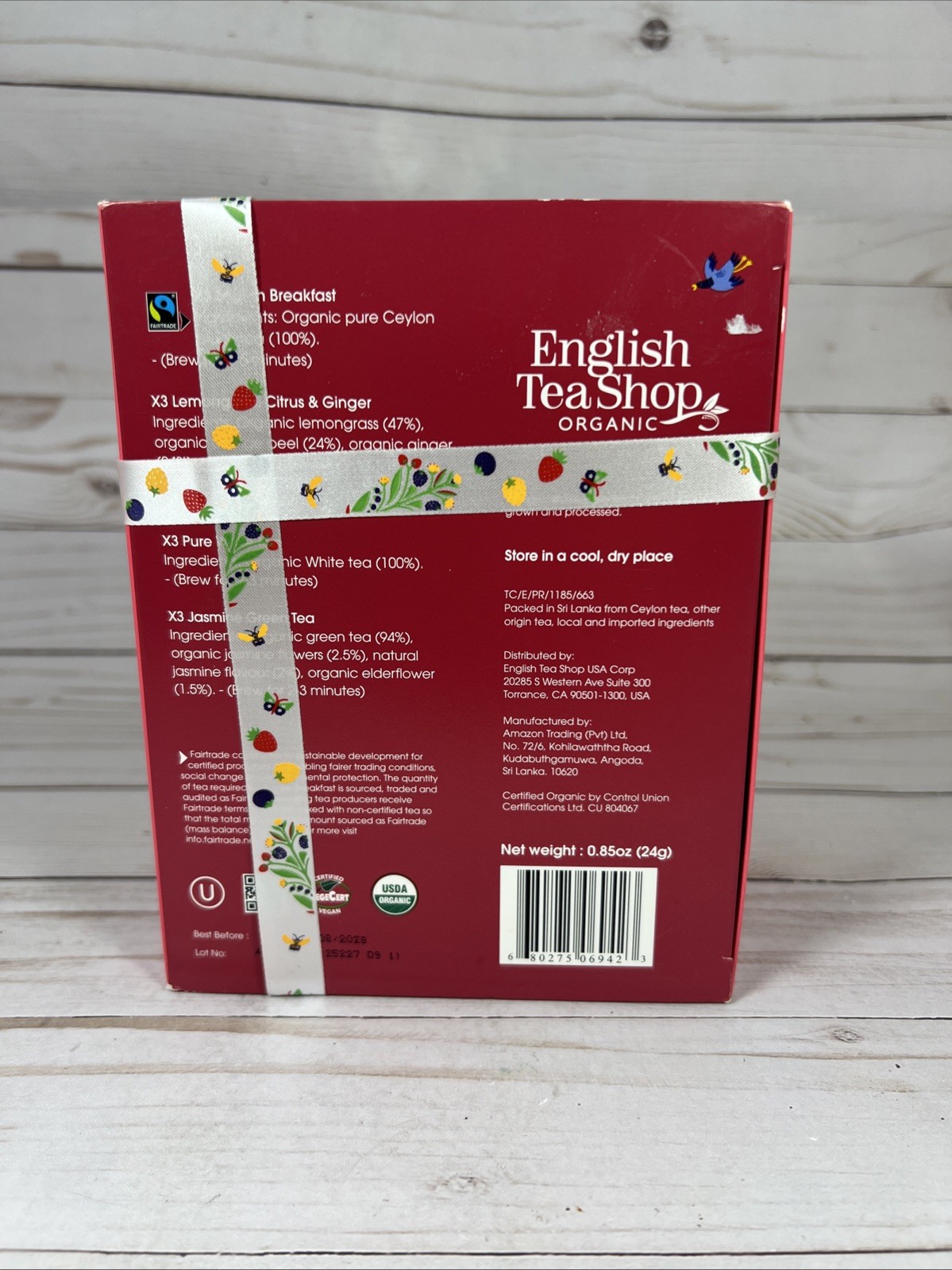 English Tea Shop Organic Daily Rituals 12 Loose Leaf Pyramid Bags Variety 8/28