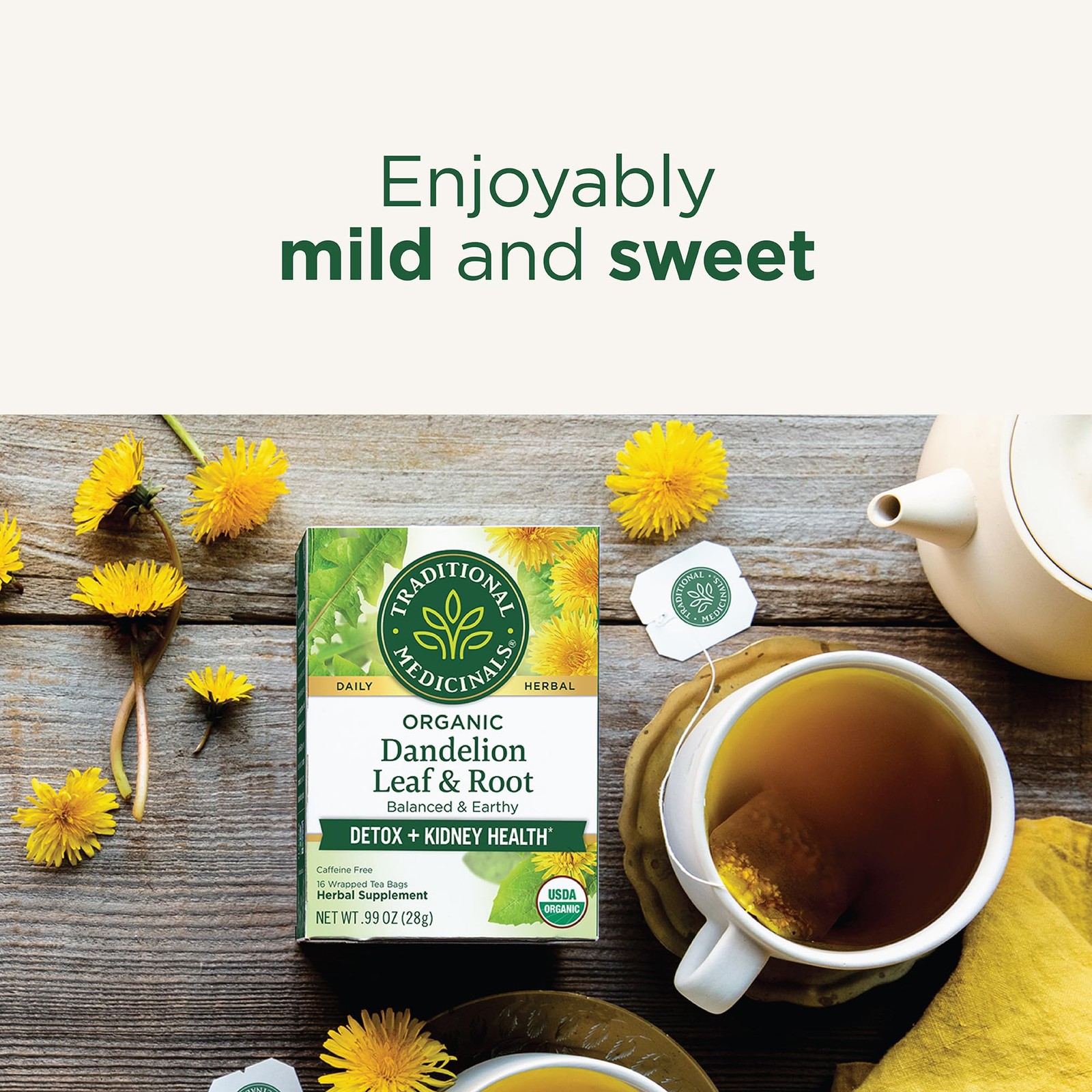 Traditional Medicinals Organic, Dandelion Leaf & Root – 16 count (Pack of 1)