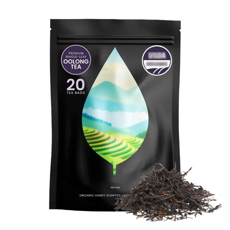 PiPi Tea Organic Oolong Tea Bags – Whole Leaf, 20 Bags (4g Each) – Cortisol & Ca