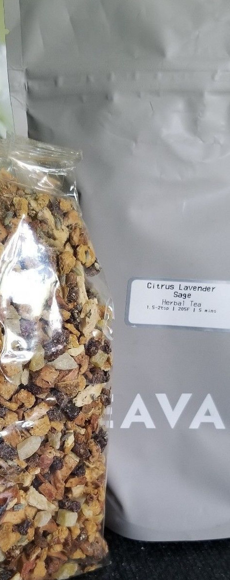 🍑 NEW! RARE! 🍑🍊 AUTHENTIC!! 2 OZ TEAVANA CITRUS LAVENDER SAGE HERBAL TEA 🌈🍑