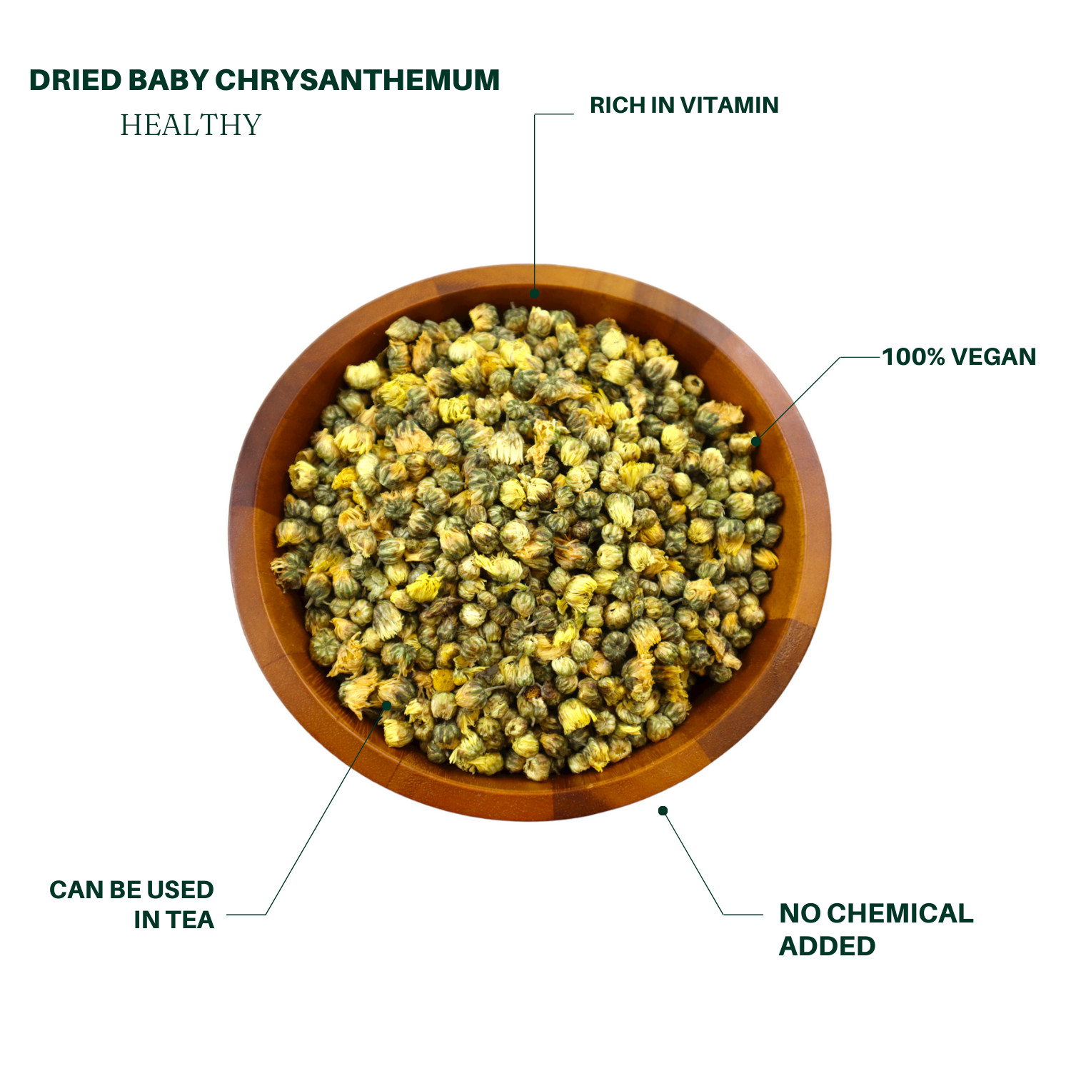 Dried Chrysanthemum &Dried Fruit Herbal Tea Mix, around 15oz, 九龍堂 菊花 胖大海 陈皮 罗汉果