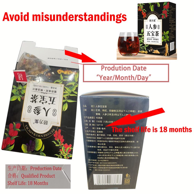 30pcs Ginseng Six Treasure tea , Kidney Tea ,Liver Tea , Red Date Kidney Health