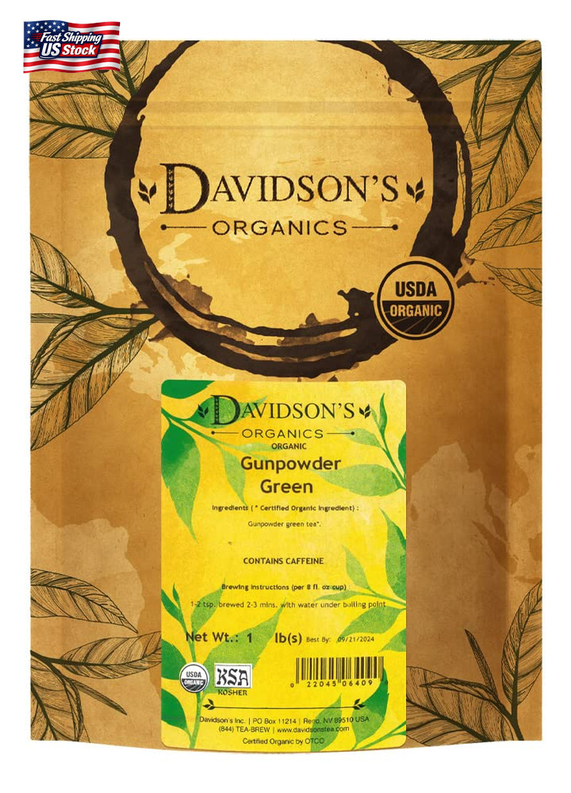Davidson’S Organics, Gunpowder Green, Loose Leaf Tea, 16-Ounce Bag(Packaging May