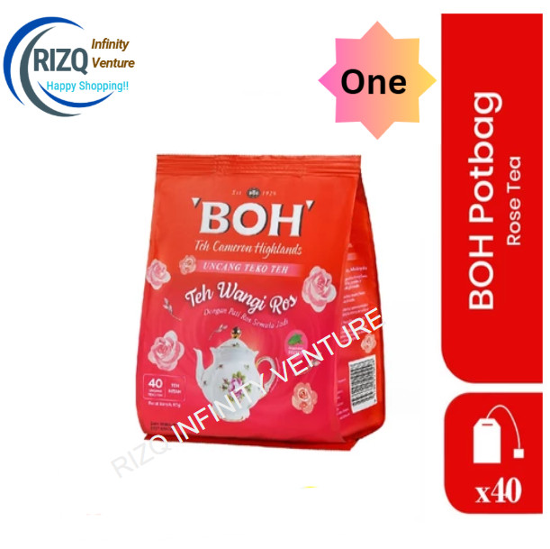 BOH Cameron Highlands Rose-Scented Tea with Stevia Leaves 120g( 40 sachets ) NEW