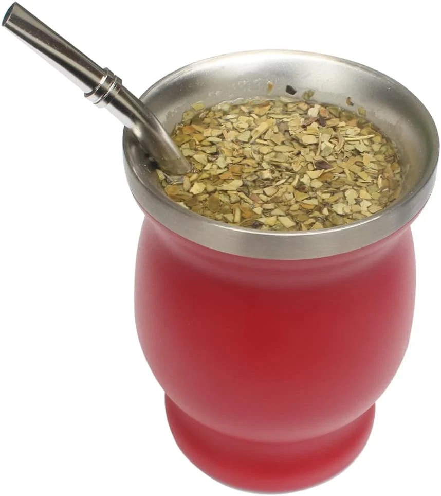 Bombilla Yerba Mate Straws, 2 Pack Reusable Colorful Tea Coffee Cocktail Stainle