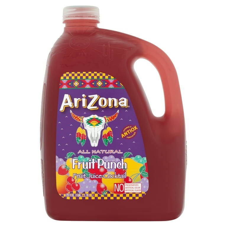(2 pack) AriZona Kiwi Fruit Punch Juice,128 fl oz