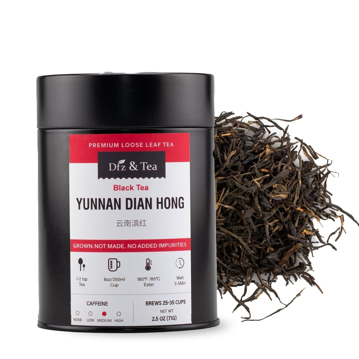 Chinese Black Tea – Yunnan Dian Hong, 2.5 Ounce Loose Leaf with Honey Aroma