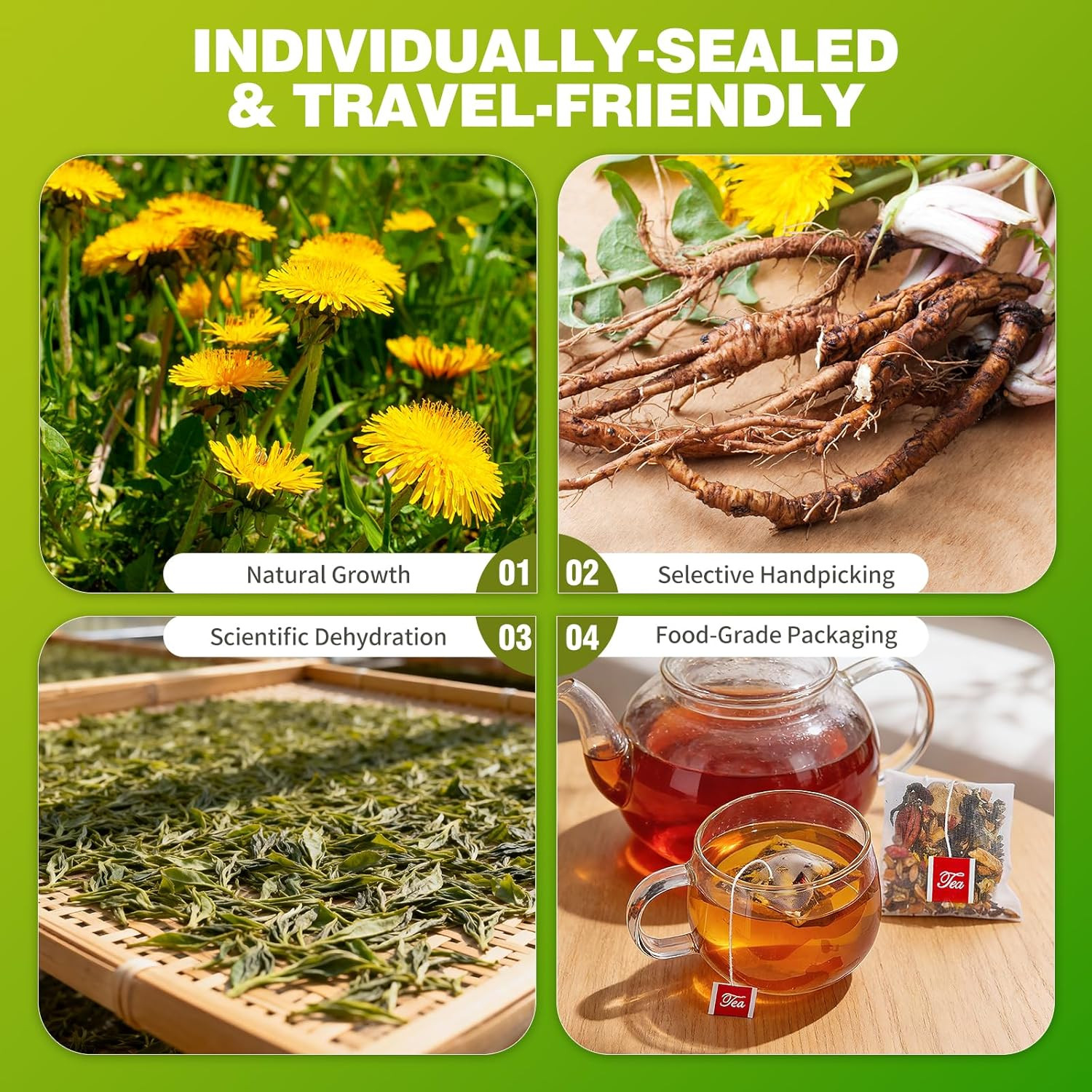 Dandelion Herbal Tea, Liver Detox Tea, Dandelion Tea, Liver Kidney Cleanse & De