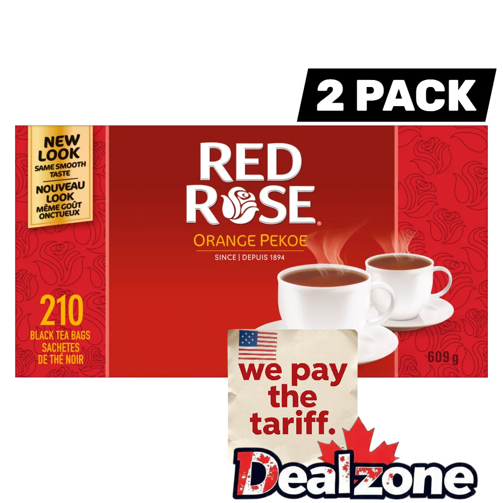 2 Boxes Red Rose Tea Orange Pekoe 210 Count each – Fresh from Canada