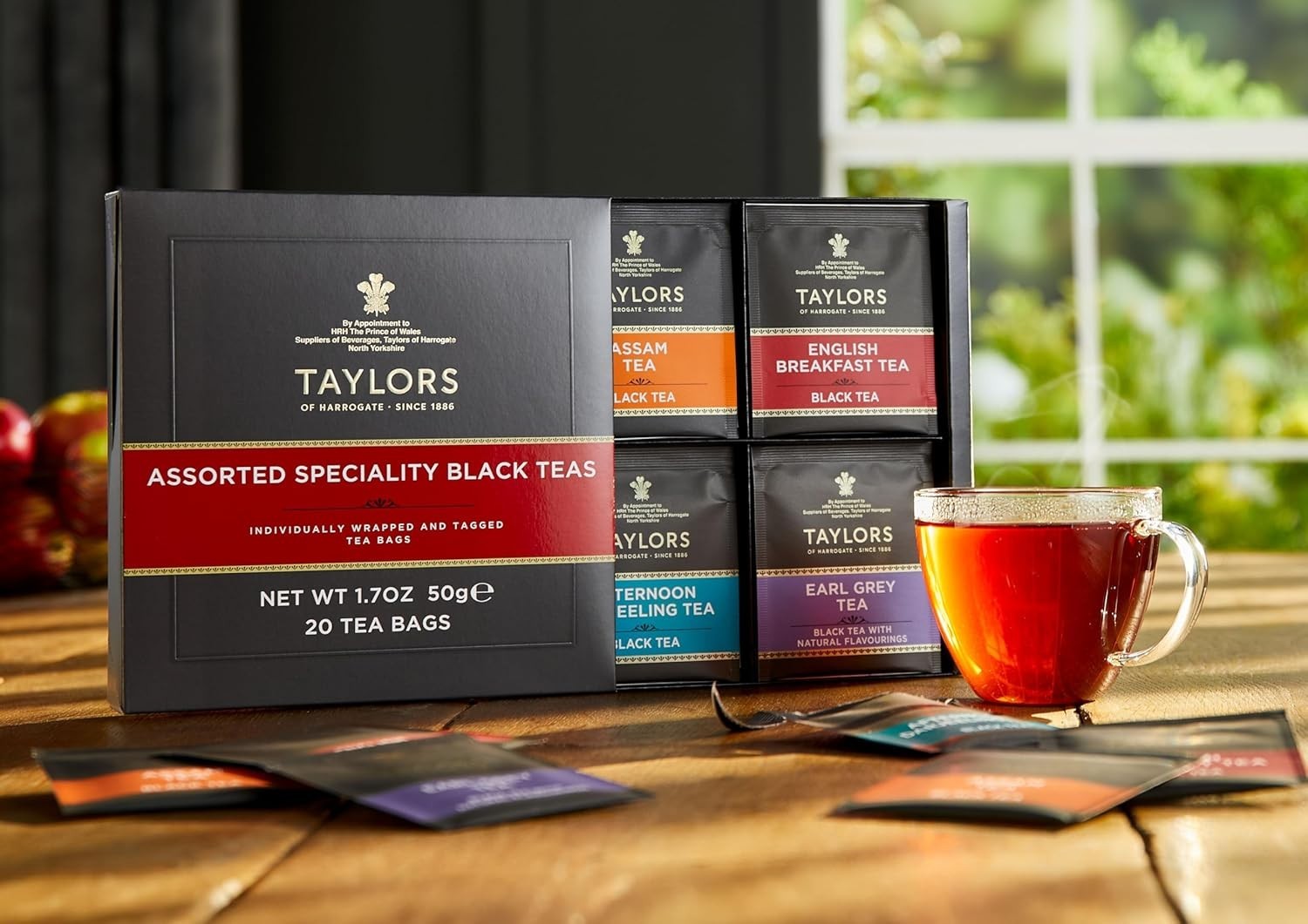 Black Tea Sampler, Assorted Variety Gift Box, 20 Teabags