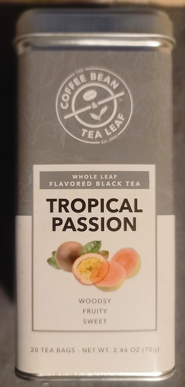 Coffee Bean & Tea Leaf Tropical Passion Tea Tin 20 Ct. Instock NOW