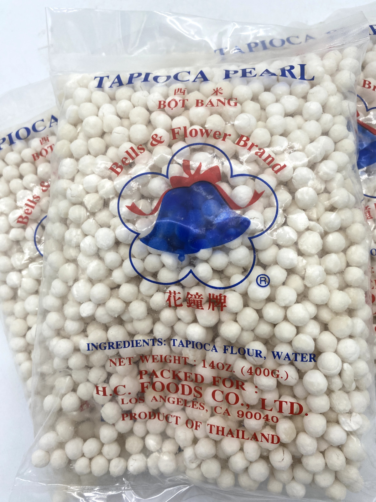 Bells & Flowers Tapioca Pearls White Bot Bang (3 Packs of 14oz) Total of 42 oz