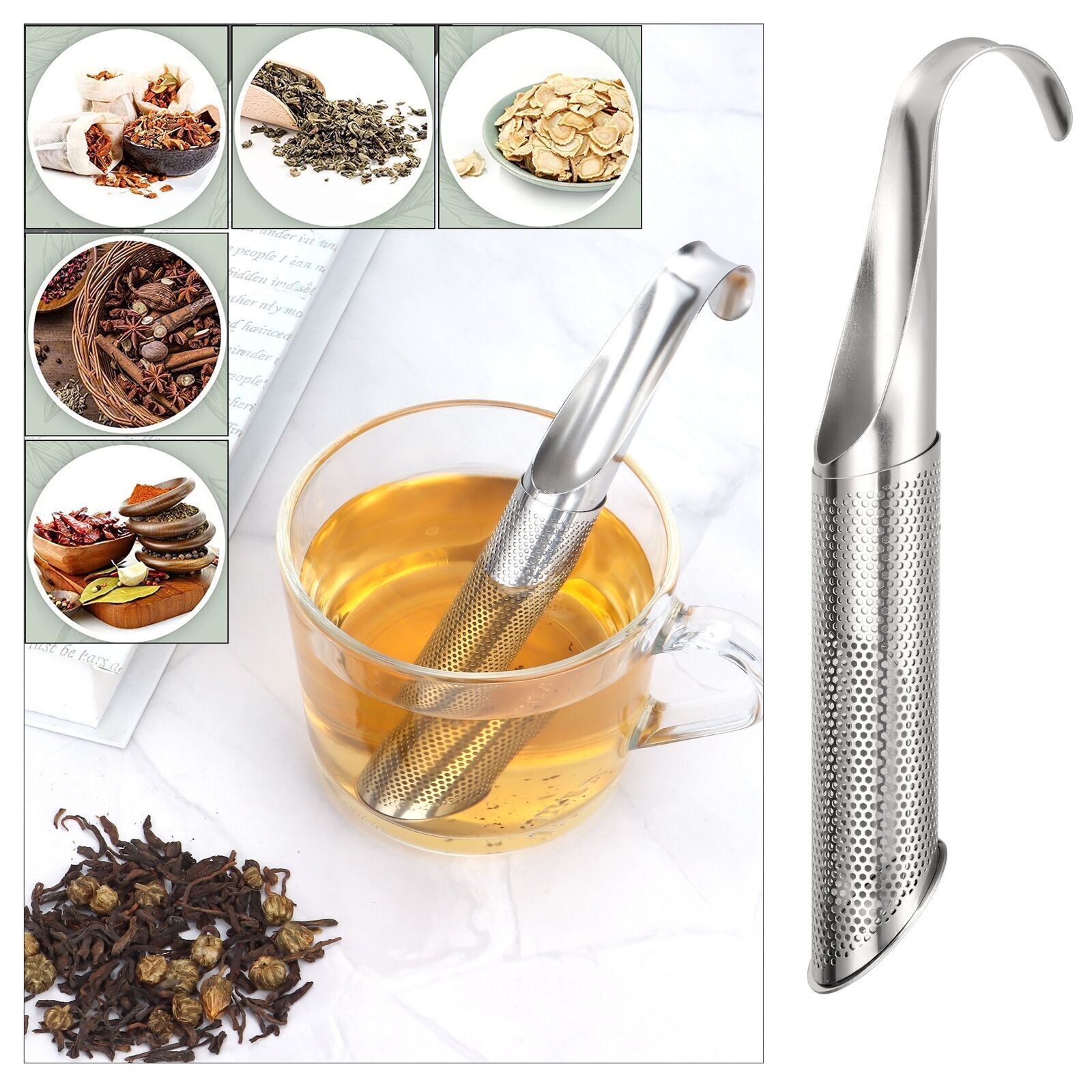 Stainless Steel Tea Strainer TeaBall Infuser Tea Spoon Filter Loose Tea Diffuser