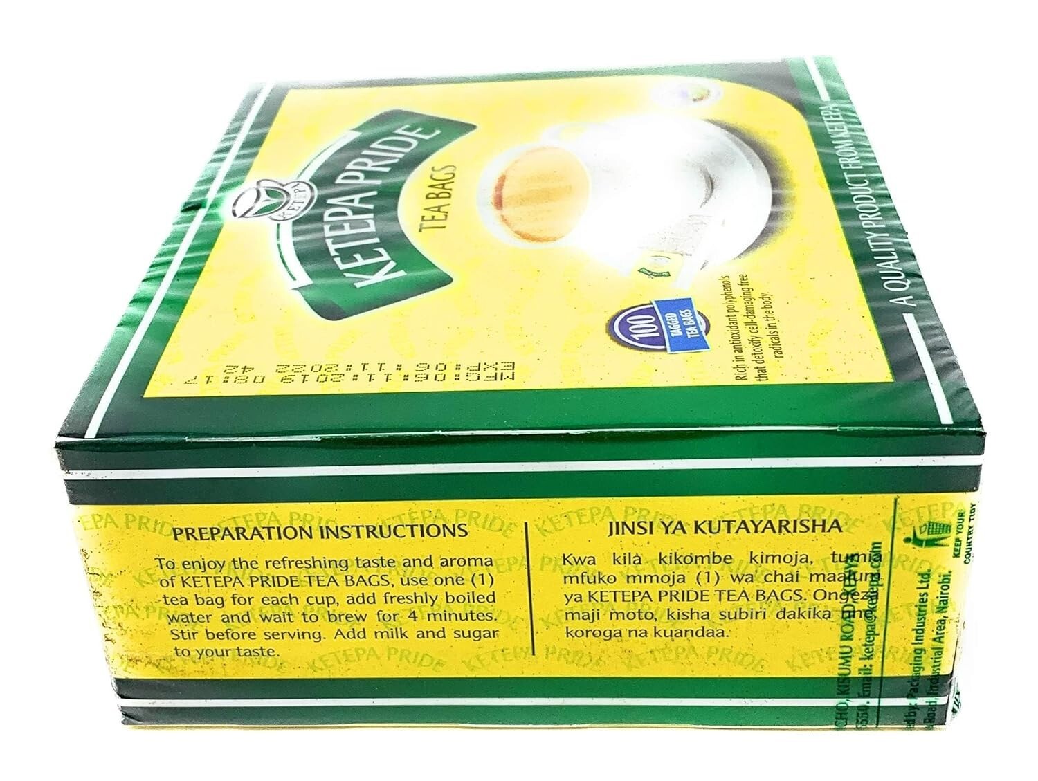 Refreshing 200g Kenyan Black Tea Pack with 100 Tagged Tea Bags – No Pesticides