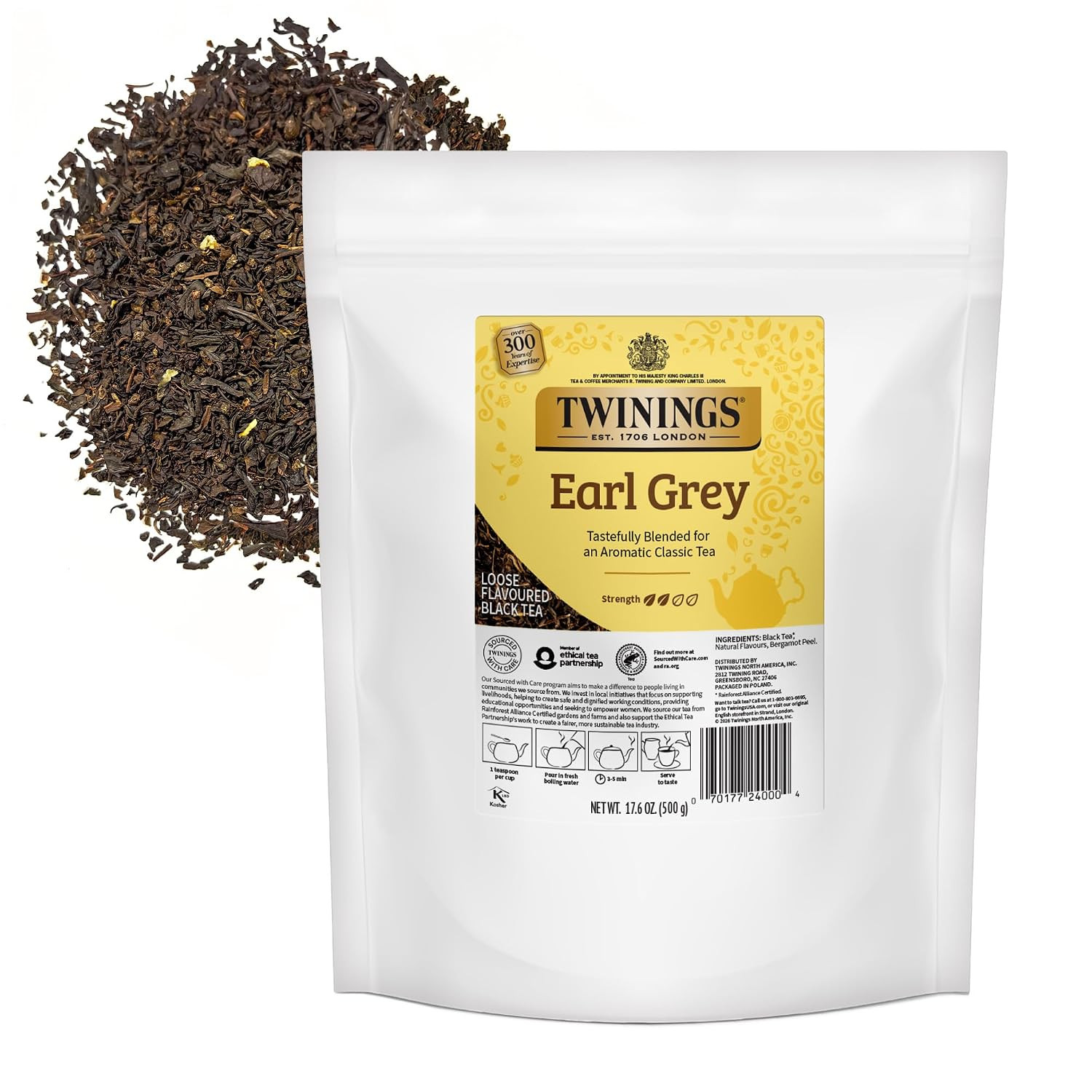 English Breakfast Loose Tea Tin, 3.53 Ounce Tin (Pack of 1), Smooth, Flavourful,