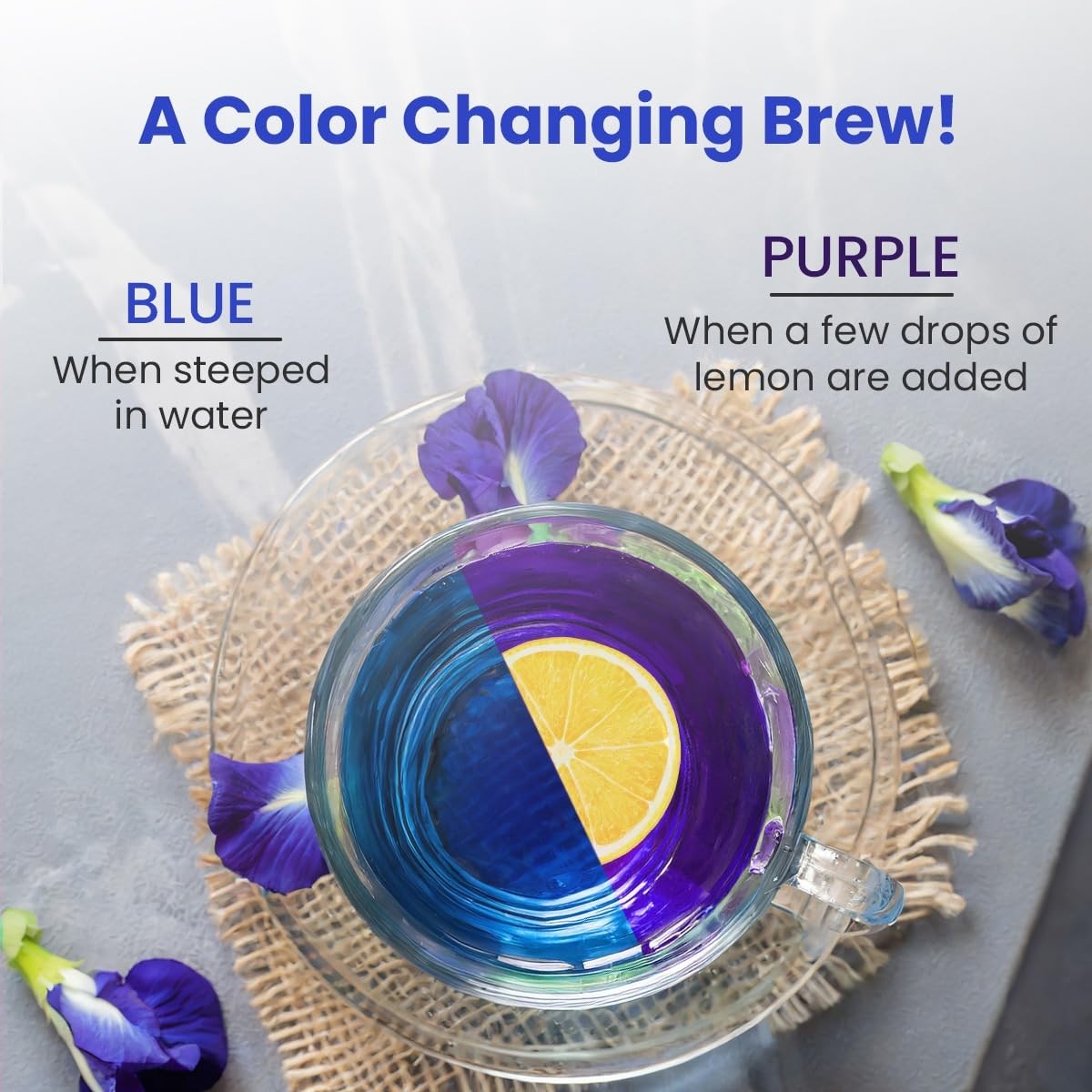 BLUE TEA – Butterfly Pea Flower Tea – 2.11 Oz (120+ Cups) | ANTIOXIDANT RICH | C