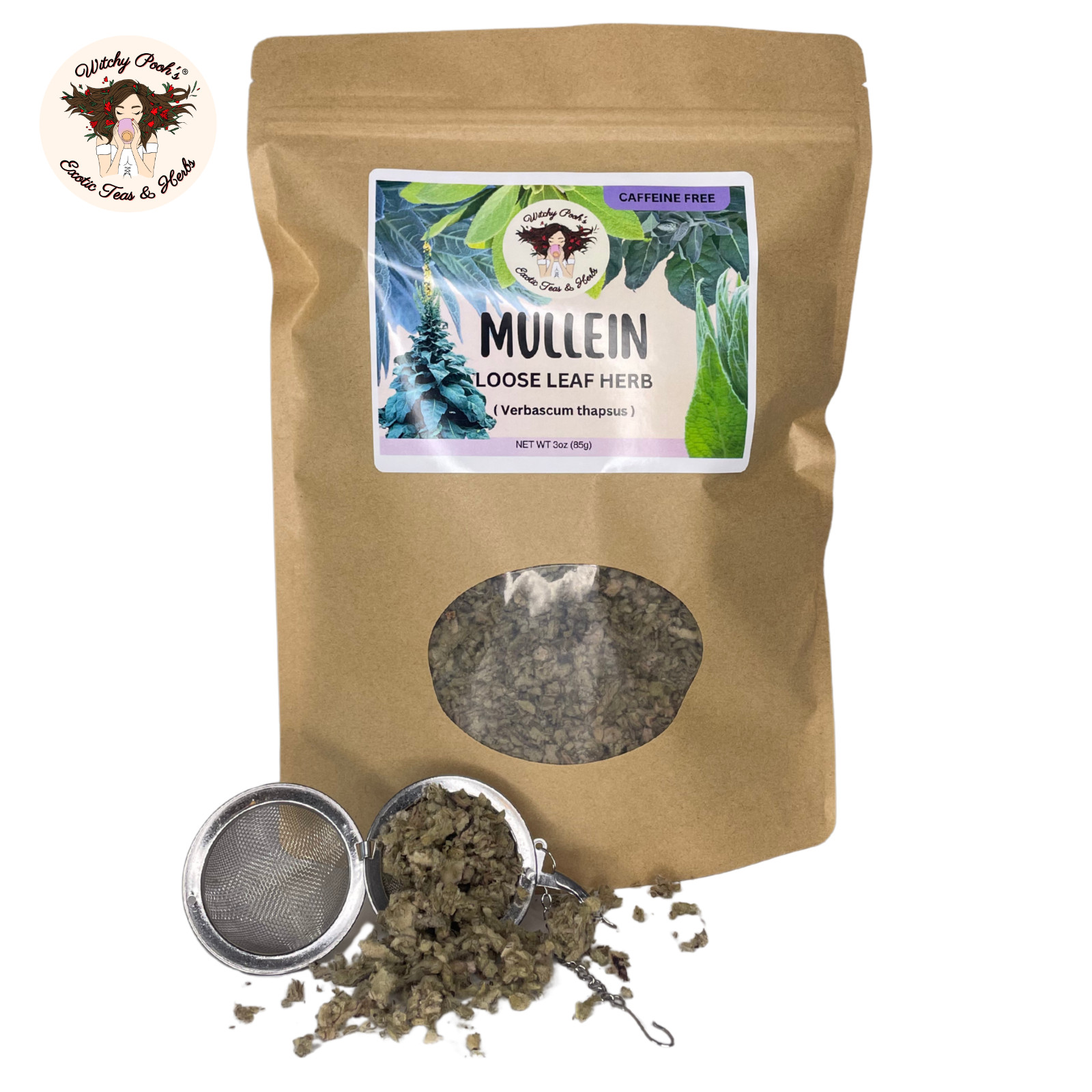Witchy Pooh’s Mullein Leaf Tea – Loose Leaf Herb, Caffeine Free