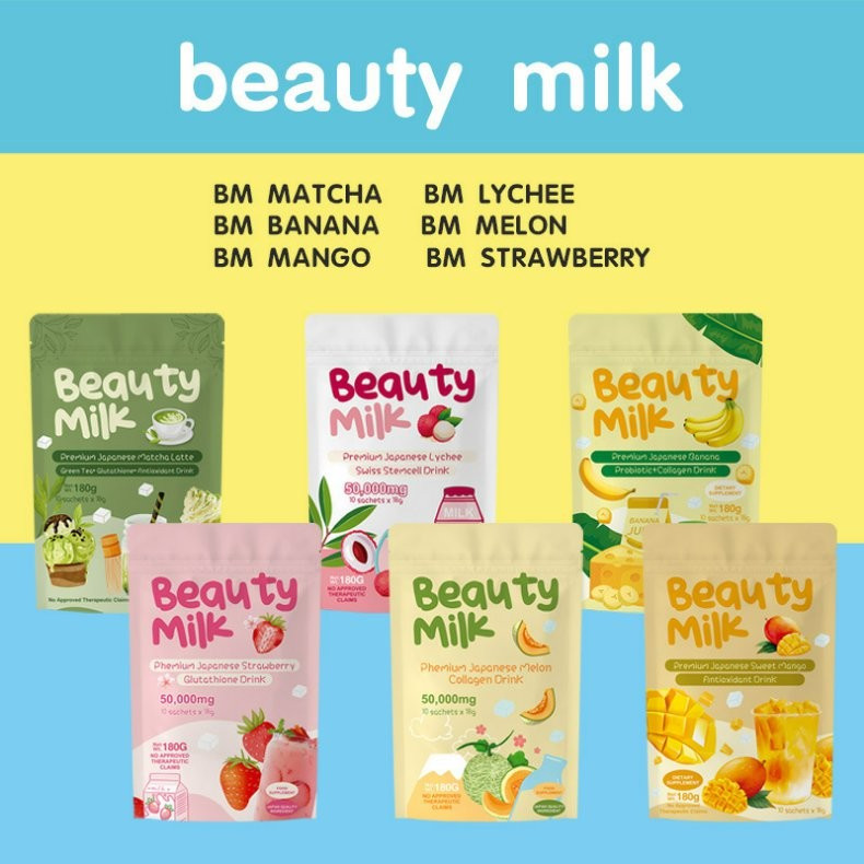 Beauty Milk Collagen Premium Japanese Powdered Antioxidant Drink 180g 10 Bag