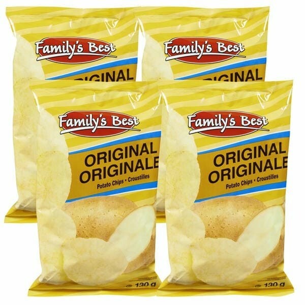 Family’s Best Potato Ships, Original Quality Bulk Large 130g/4.58oz (2/Case)