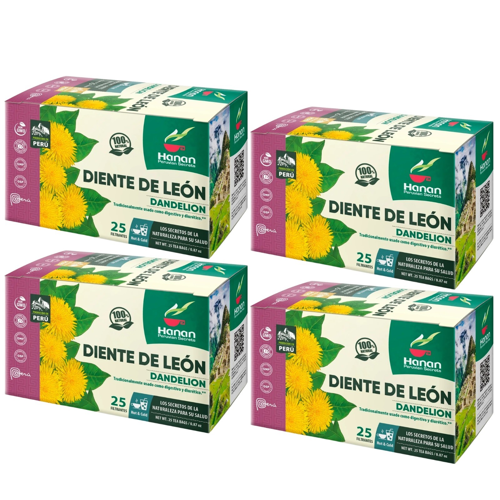 All-Natural Dandelion Root Tea Diente de León – 100 Tea Bags of from Peru