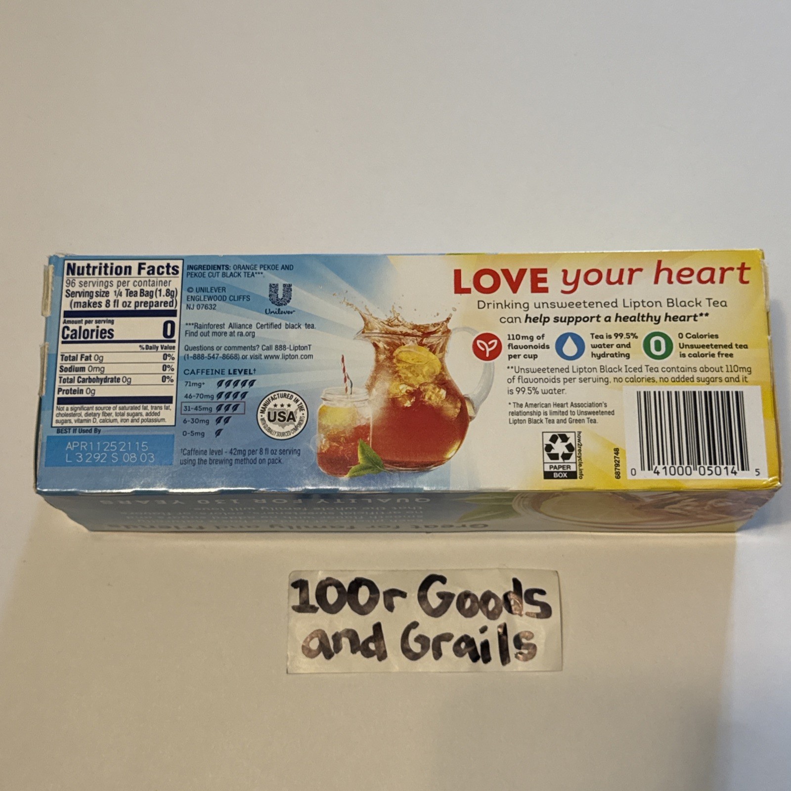 Lipton Iced Tea Blended Tea Bags 24 Ct 6 Oz Lot of 10 Boxes Exp 04/2025 New