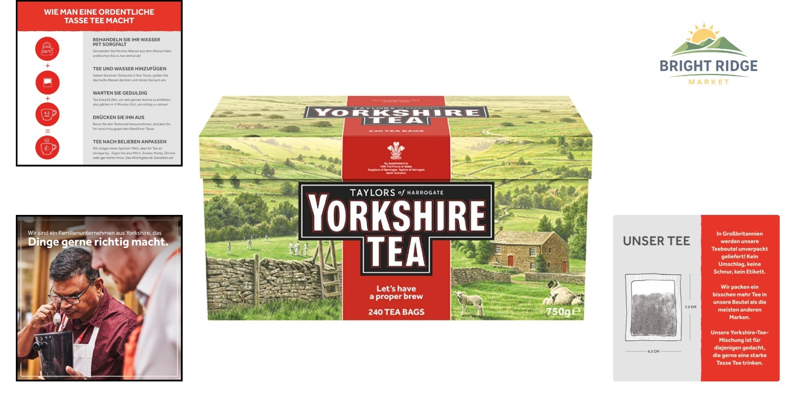 Yorkshire Red Tea Bags, 240 Count, Smooth Full-Bodied Flavor for Breakfast