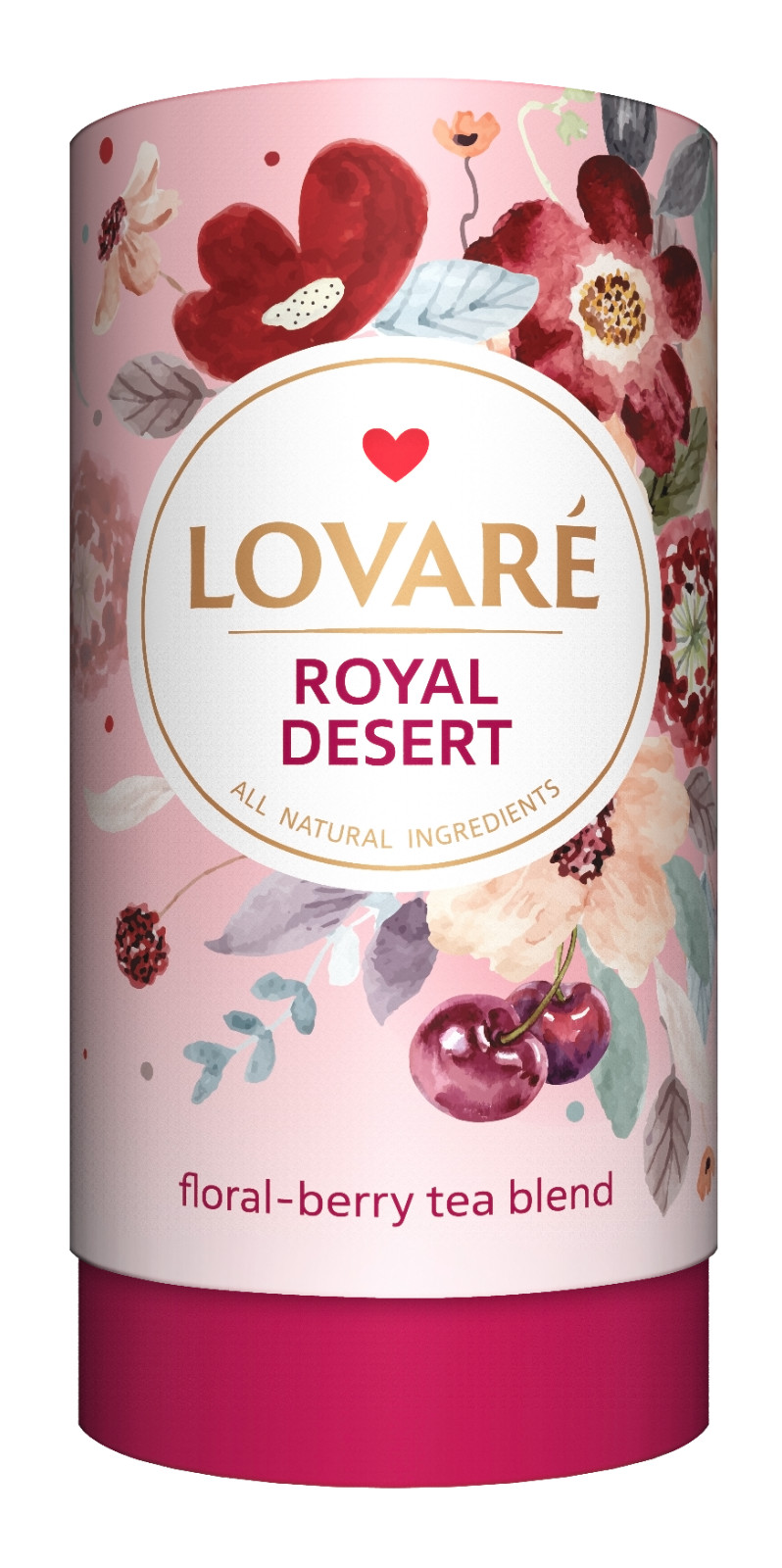 Lovare Tea 80g Premium Flavors in Gift Tube All Natural Ingredients