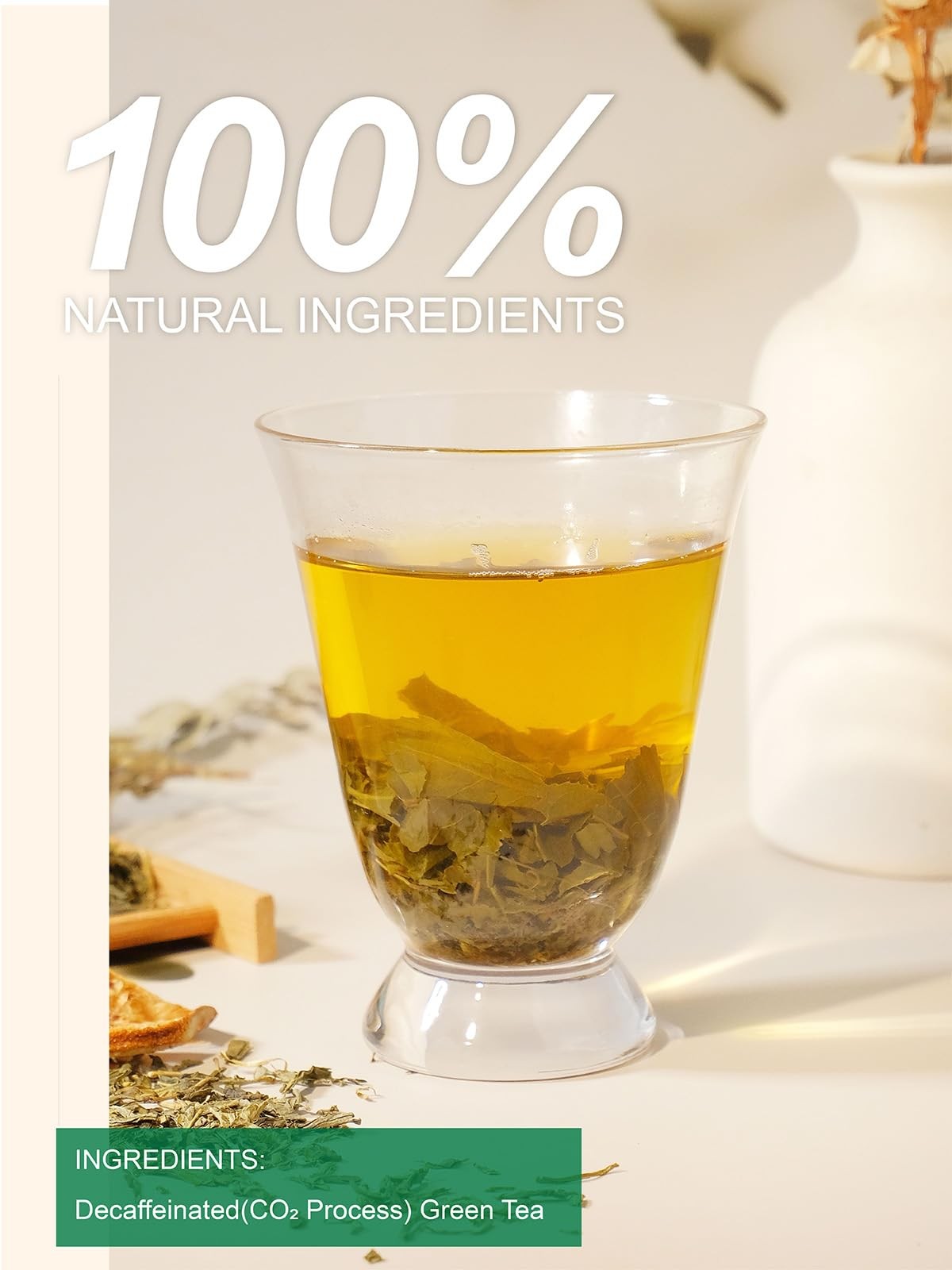 Decaf Green Tea CO2 Decaffeinated Loose Leaf Smooth Delicate Flavor 7 oz