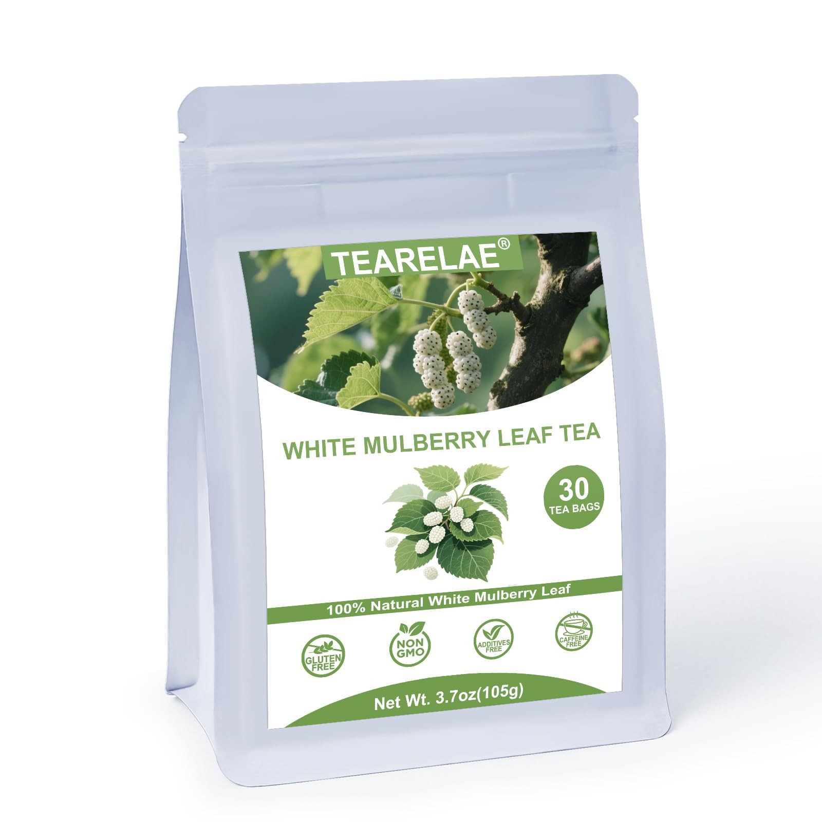 TEARELAE – White Mulberry Leaf Tea Bags, 30 Count – 30 (Pack of 1)
