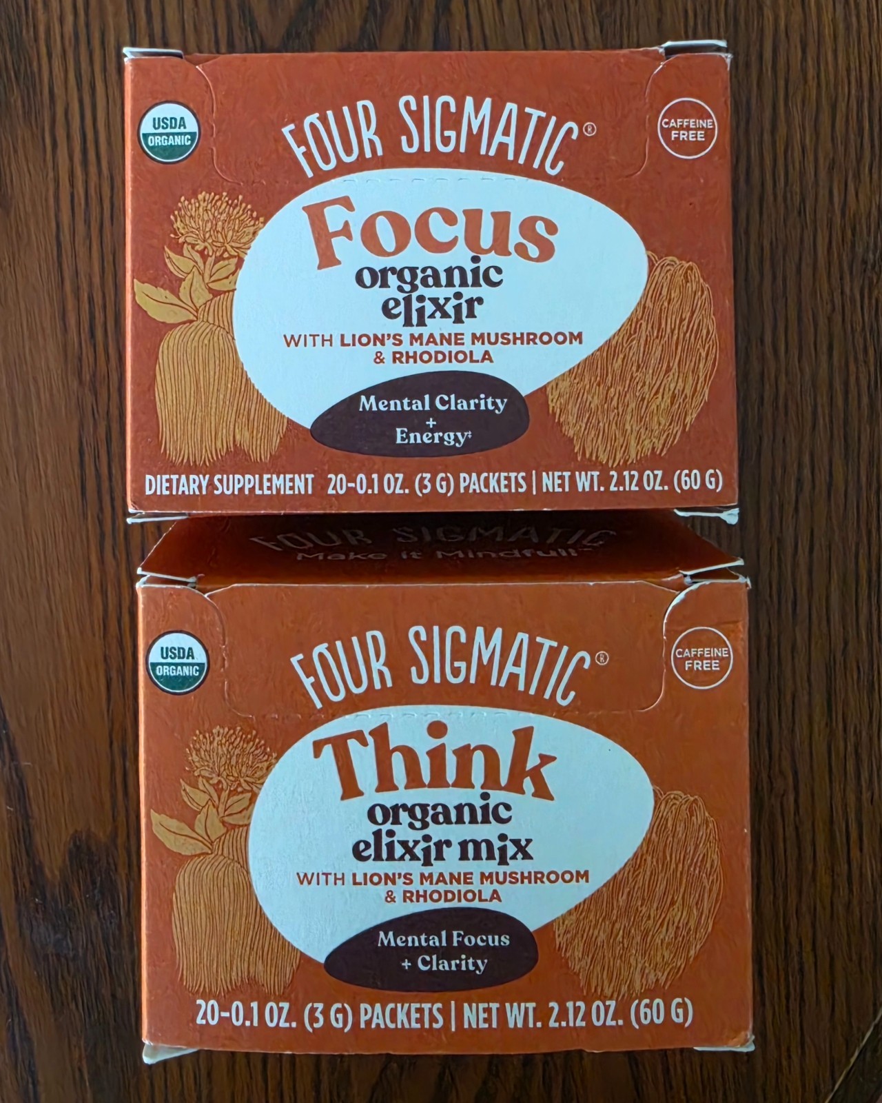 2 BOXES – FOUR SIGMATIC FOCUS Organic Elixir, 40 Packets total, EXP 1/28, 10/26