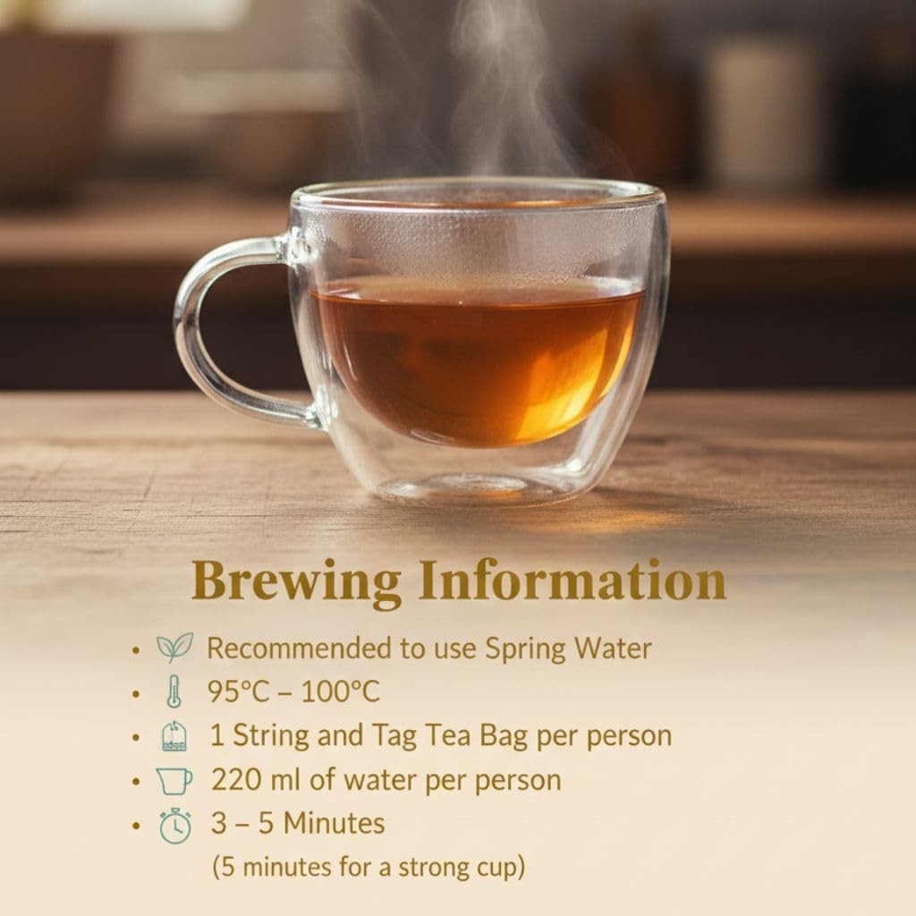 Premium Ceylon Black Tea – 100 Bags (200g) – Pure Sri Lankan Loose Leaf Tea