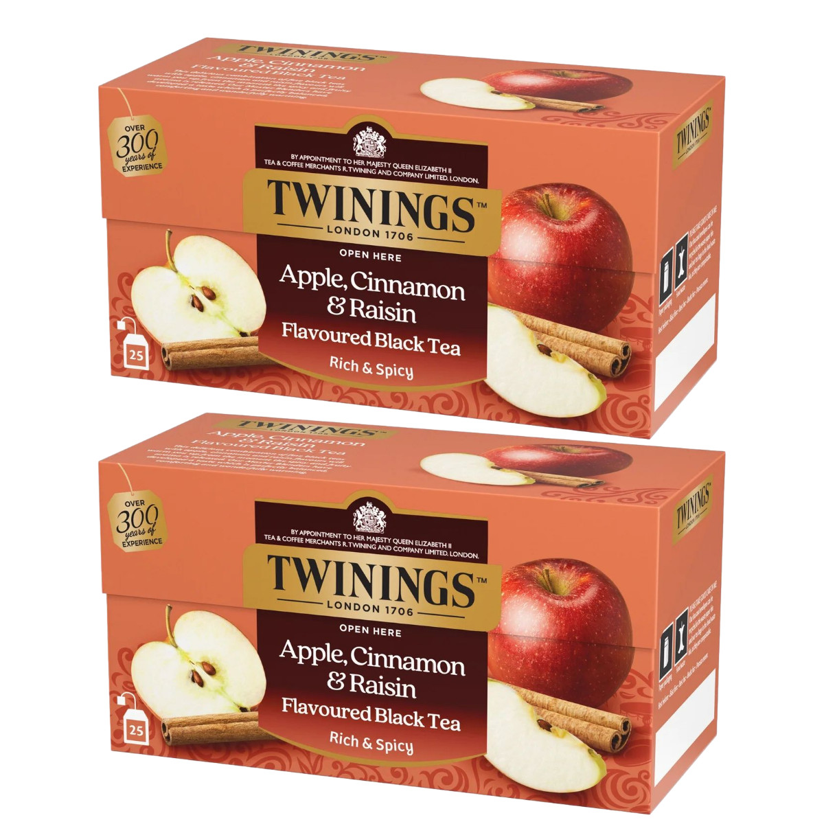 Twinings Apple Cinnamon Raisin Black Tea 25 Bags Choose 1 2 5 10 15 Packs