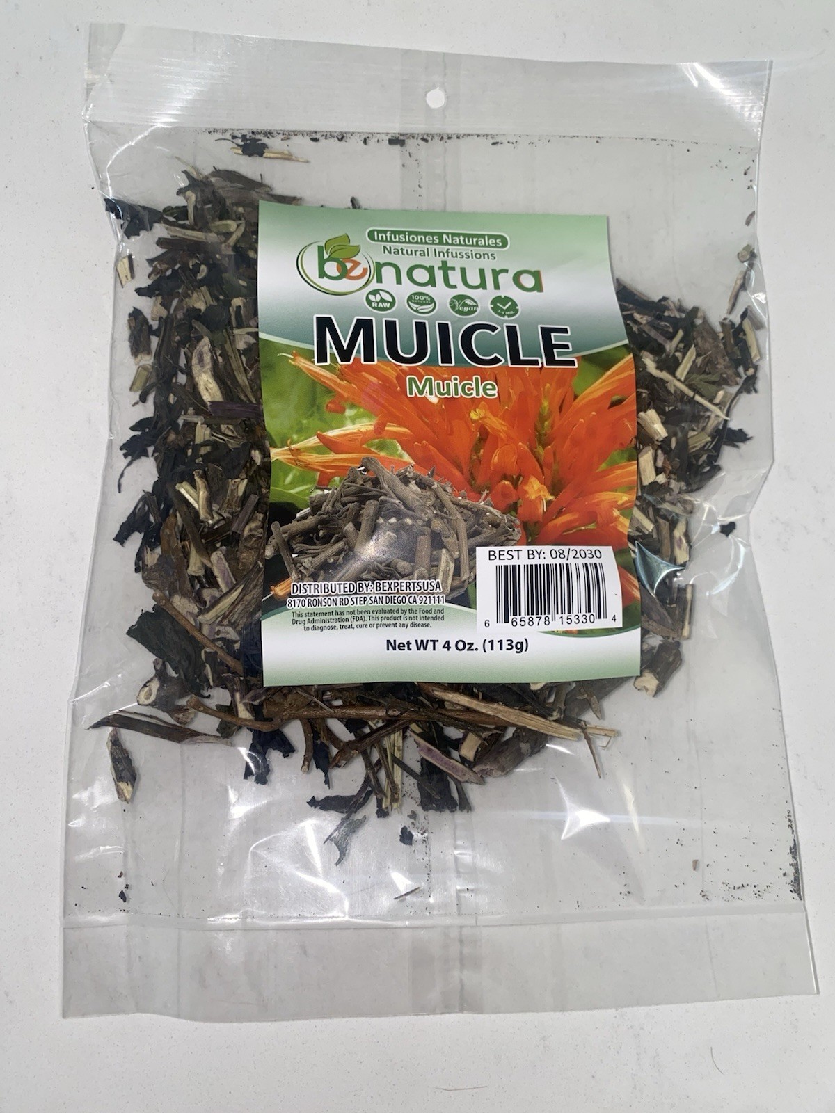 Muicle T Mexican Honeysuckle Herbal Tea, 4 Oz. 100% Natural, Vegan, Non-GMO