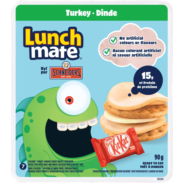 Schneiders Turkey Quality Bulk Large Lunch Mate Kit 90g/3.17oz (2/Case)