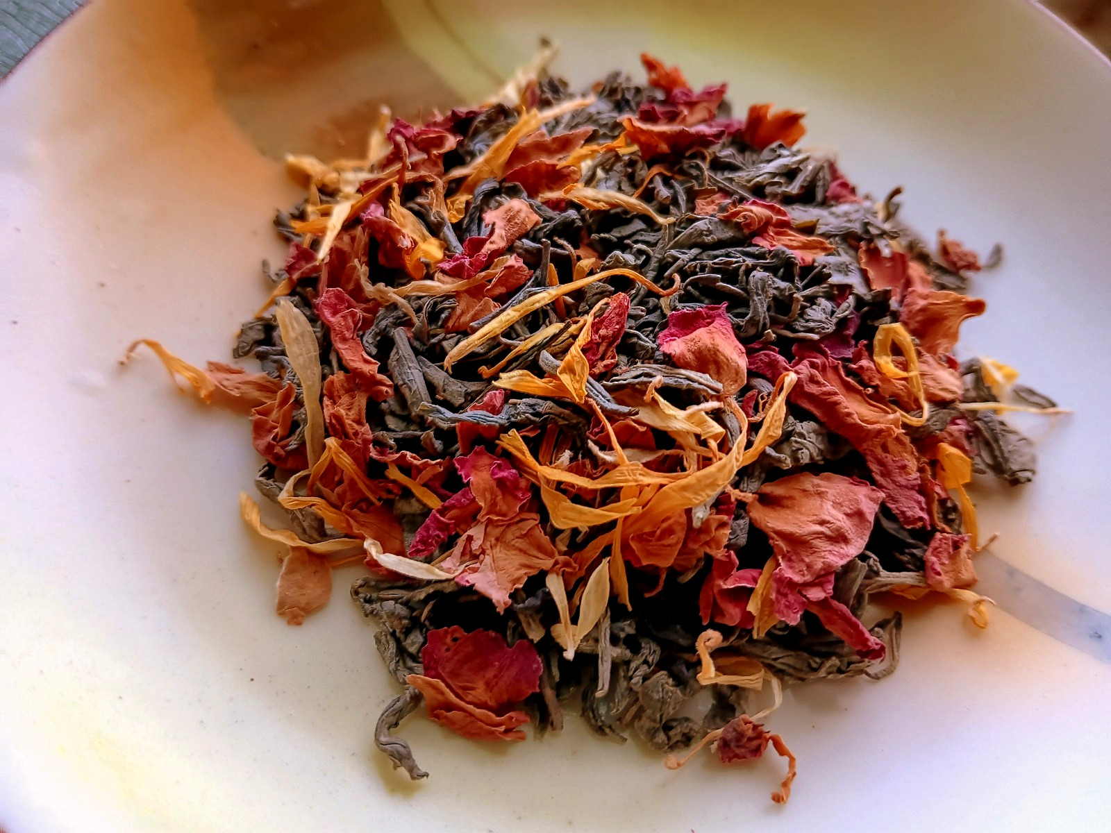 Sencha Chun Mei Green Tea Floral Blend with Rose & Calendula Petals 1 Oz